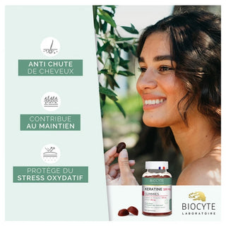 Biocyte Kératine Gummies - 60 gommes