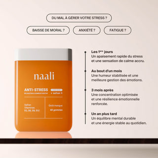 Naali – Gummies Anti-Stress & humeur positive Mangue 60 gommes