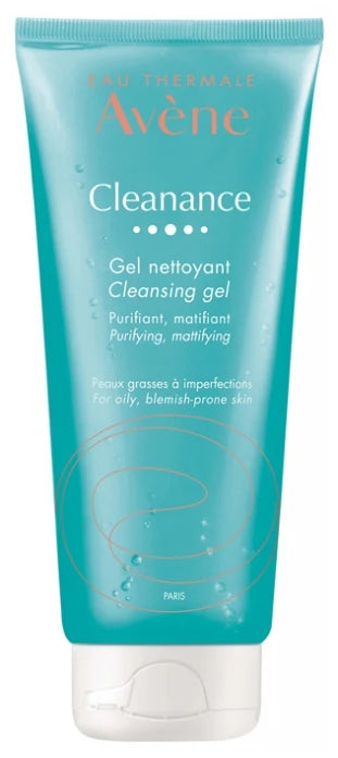 Avène Cleanance Eau Thermale - - Gel Nettoyant Purifiant Matifiant - Peaux Mixte Grasse à Imperfections ou à Tendance Acnéique 200 ml