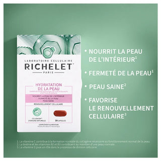 Richelet Hydratation de la Peau Complément Alimentaire 30 Capsules
