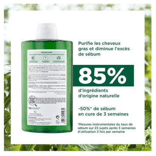 Klorane Shampoing Séboréducteur à l'Ortie - Cheveux Gras 400 ml