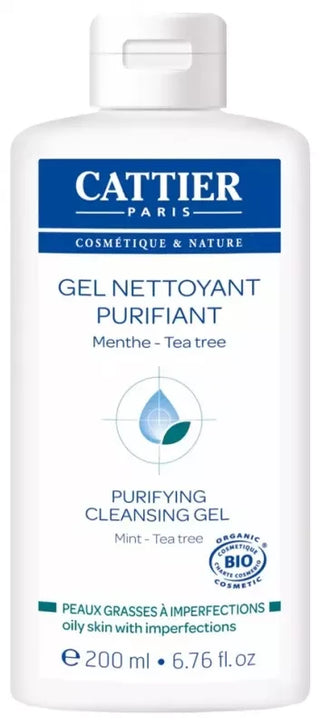 Cattier Gel Nettoyant Purifiant - Peaux Grasses à Imperfections - 200 ml