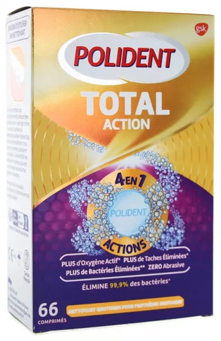 Polident Corega Nettoyant Total Action X 66Cps