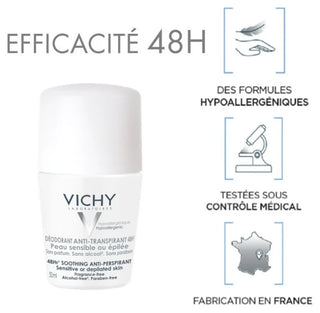 Vichy Déodorant Duo Billes Peaux Sensibles 2 x 50 ml