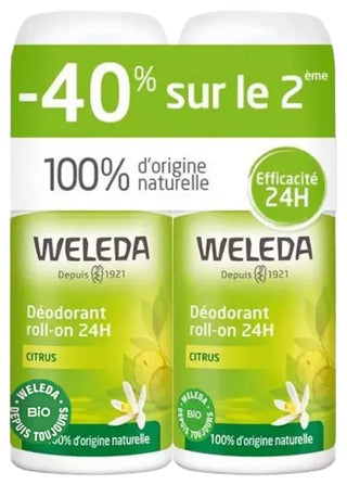 Weleda Duo Déodorant Roll-On 24H Citrus - 2 X 50 ml
