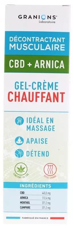 Granions Gel-Crème Chauffant CBD & Arnica 75 ML