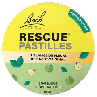 Rescue Pastilles Mélange de Fleurs de Bach Original Saveur Pomme Menthe 50 g