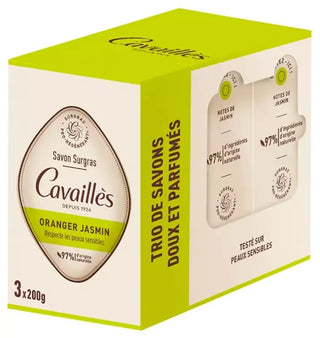 Cavaillès Savon Surgras Oranger Jasmin Peaux Sèches 3 x 200 gr