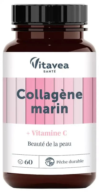 Vitavea Collagène Marin + Vitamine C Beauté de la Peau 60 Unités