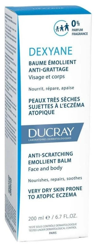 Ducray Dexyane Baume Émollient Anti-Grattage Peaux Trèsèches et à Tendance Atopique 200 ml