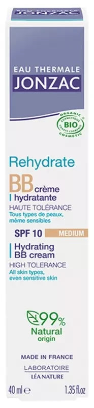 Eau Thermale Jonzac Rehydrate BB Crème Hydratante Bio 40 ml - Teinte : Médium