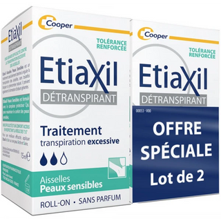 Etiaxil Détranspirant Aisselles Peaux Sensibles lot de 2