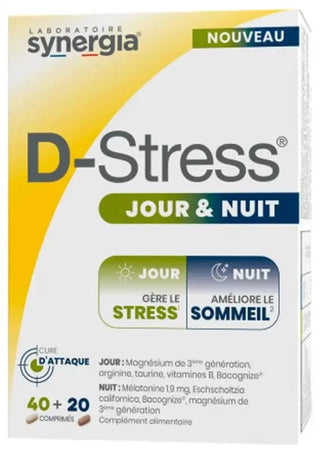Synergia D-Stress Jour & Nuit - Boîte de 60 Comprimés