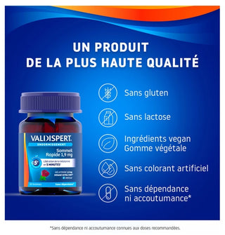 Valdispert Endormissement Sommeil Rapide 1,9 mg 30 Gommes