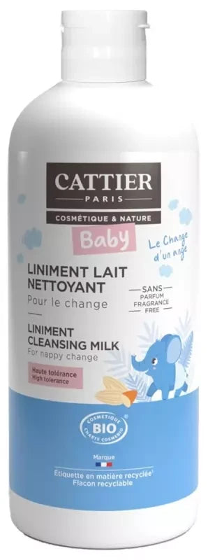 Cattier Liniment - Lait Nettoyant Pour le Change Bébé - 200 ml