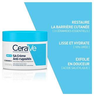 Cerave sa Anti-Rugosités Crème Pour Les Peaux Sèches et Rugueuses 340 ml