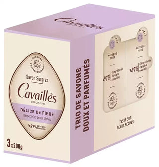 Cavaillès Savon Surgras Délice de Figue Peaux Sèches 3 x 200 gr
