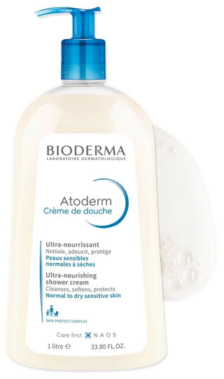 Bioderma Atoderm Crème de Douche Lavante Hydratante Visage et Corps 1000 ml