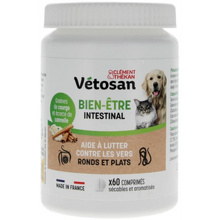 Clement Thékan Vetosan Bien-Etre Intestinal Spécial Vers Comprimés x 60