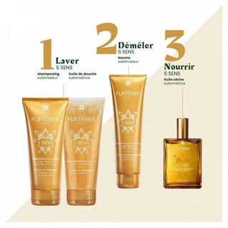 René Furterer Huile Sèche Sublimatrice - Huile Cheveux et Corps - 5 Sens 50 ml