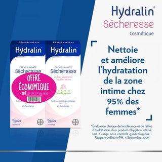 Hydralin Sécheresse Soin d'hygiène intime 2 x 200 ml