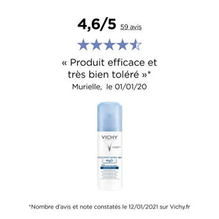 VICHY DÉODORANT AÉROSOL MINÉRAL 48H - Lot de 2x125ml