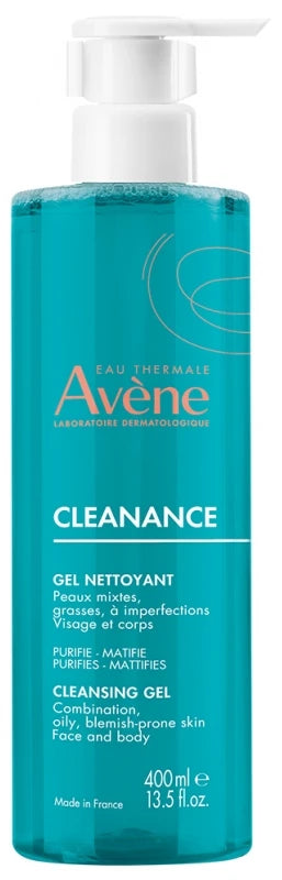 Avène Cleanance Gel Nettoyant - Peaux Grasses à Imperfections 400 ml