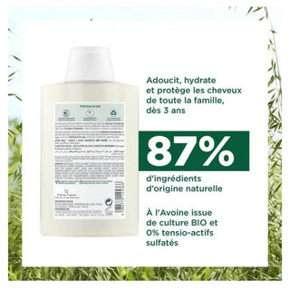 Klorane Avoine Shampoing Extra-Doux au Lait d'Avoine - Usage Fréquent - Tous Types de Cheveux Dès 3 Ans 200 ml
