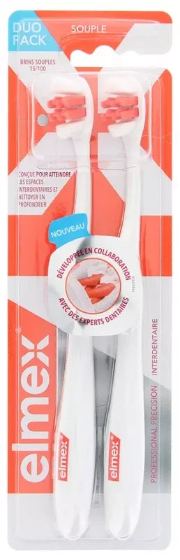 Elmex Brosse à Dents Souple Duo Pack Anti Caries