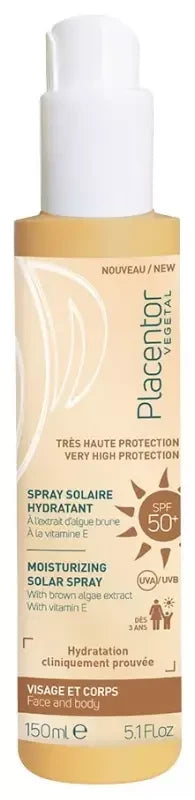 Placentor Végétal Spray Solaire Hydratant Visage et Corps SPF 50+ 150 ml