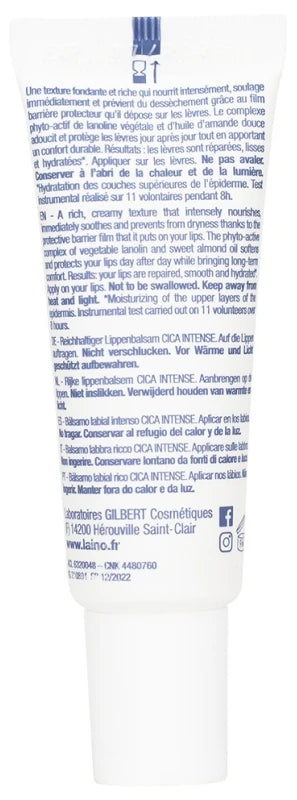 Laino Cica Intense Baume Lèvres Riche 8 Heures 10 ml