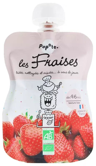 Popote Gourde Les Fraises Bio Dès 4/6 Mois 120 g