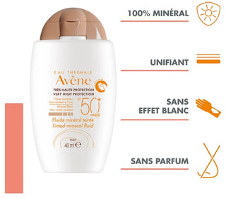 Avène Eau Thermale - Solaire - Fluide Minéral Teinté SPF 50+ 40 ml