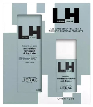 Lierac Homme Fluide Anti-Âge Global Visage et Yeux 50 ml + Déodorant 50 ml Offert