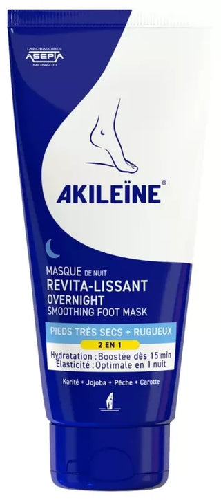 Akileïne Masque de Nuit Revita-Lissant Pieds Très Secs et Rugueux 100 ml
