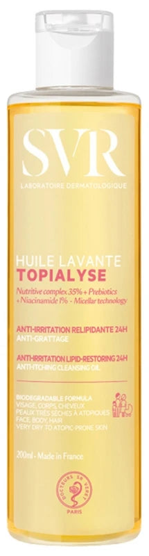 SVR Topialyse Huile Lavante _ Anti-Irritation Relipidante 24H Anti-Grattage 200 ml _