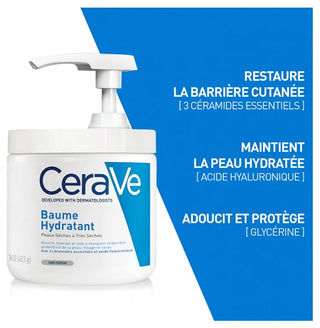 CeraVe Beaume Hydratant - Peaux Sèches à Très Sèches Pompe 454 ml