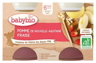 Babybio Pomme de Nouvelle-Aquitaine & Fraise