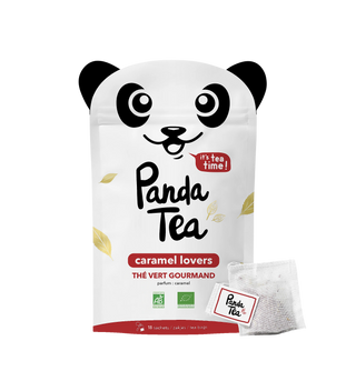 Panda Tea Caramel Lovers Bio Thé Vert Gourmand 18 Sachets - Édition Limitée