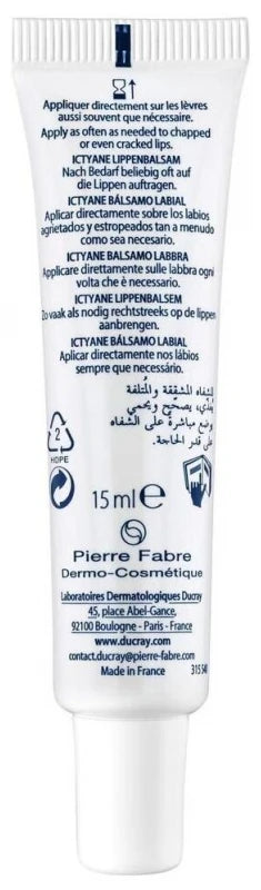 Ducray Ictyane Baume Réparateur Lèvres Desséchées 15 ml
