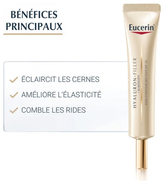 Eucerin Hyaluron-Filler + Elasticity Soin Contour Des Yeux Peaux Matures SPF 20 15 ml