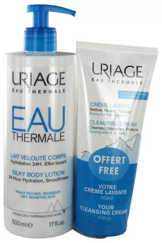 Uriage Lait Velouté Corps 500 ml + Crème Lavante 200 ml Offerte