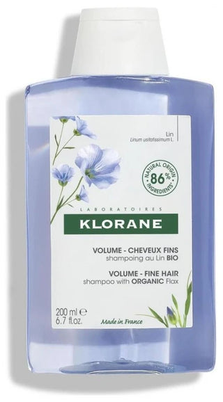 Klorane Lin Shampoing Volume Aux Fibres de Lin - Cheveux Fins 200 ml