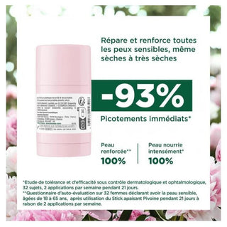 Klorane Pivoine Visage - Masque en Stick Apaisant à la Pivoine Bio Peaux Sensibles 25 g