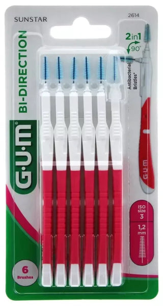 Gum Brossettes Proxabrush Bidirection Ultra-Micro - Modèle : 2614 : 1,2 mm