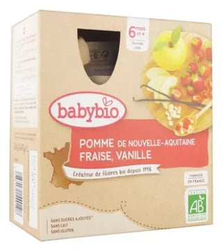 Babybio Pomme de Nouvelle-Aquitaine Fraise Vanille