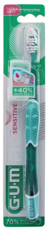 Gum Brosse à Dents Pro Sensitive Ultra-Souple 15/100E - Couleur : Vert