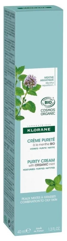 Klorane Menthe Aquatique Bio Crème Pureté 40 ml