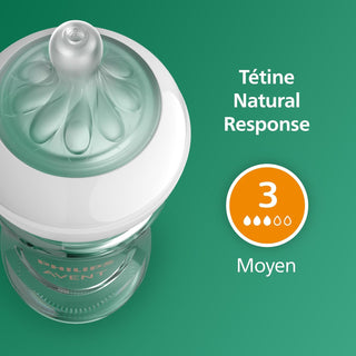 Philips Avent Biberon en verre à Réponse Naturelle
