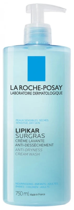 La Roche-Posay Lipikar Surgras Crème Lavante Anti-Dessèchement 750 ml